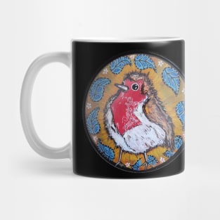 Red Rocking Robin Bird by LowEndgraphics Mug